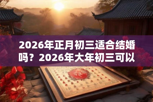 2026年正月初三适合结婚吗?2026年大年初三可以办婚礼吗? 2026年正月初三适合结婚吗?2026年大年初三可以办婚礼吗?