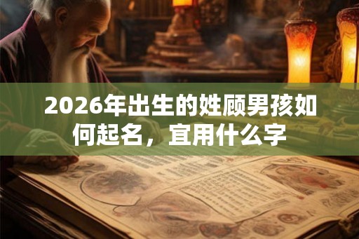 2026年出生的姓顾男孩如何起名，宜用什么字