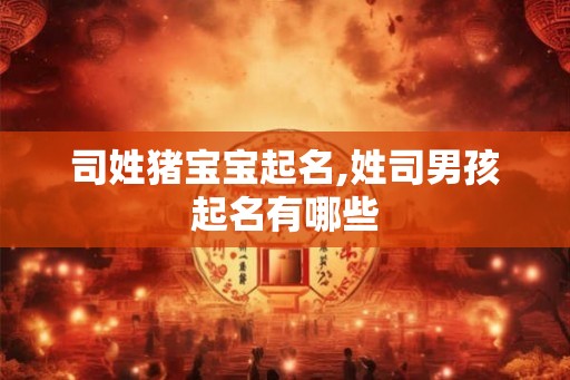 司姓猪宝宝起名,姓司男孩起名有哪些