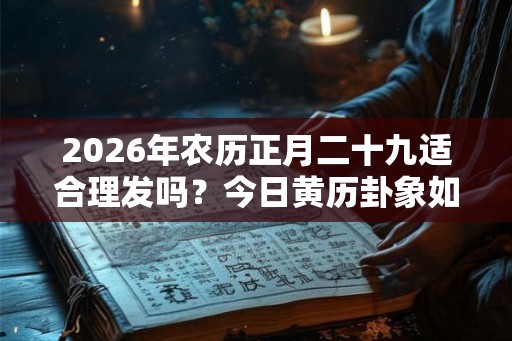 2026年农历正月二十九适合理发吗？今日黄历卦象如何？