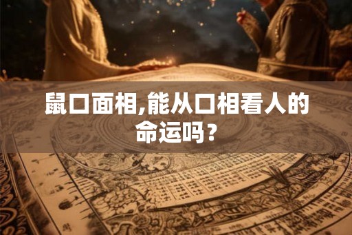 鼠口面相,能从口相看人的命运吗？
