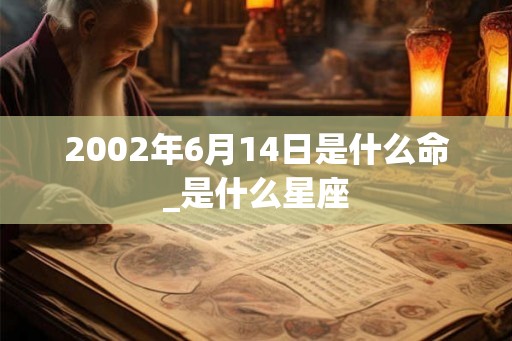 2002年6月14日是什么命_是什么星座