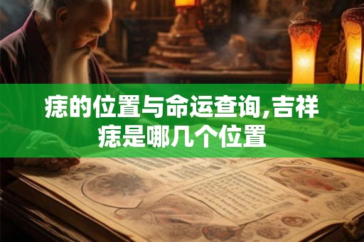 痣的位置与命运查询,吉祥痣是哪几个位置