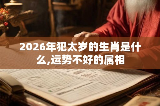 2026年犯太岁的生肖是什么,运势不好的属相