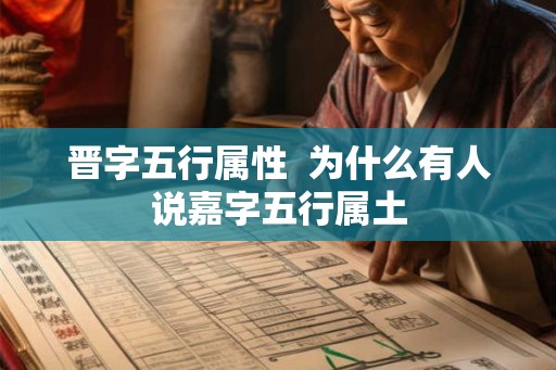 晋字五行属性  为什么有人说嘉字五行属土