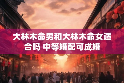 大林木命男和大林木命女适合吗 中等婚配可成婚