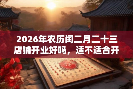 2026年农历闰二月二十三店铺开业好吗，适不适合开张？
