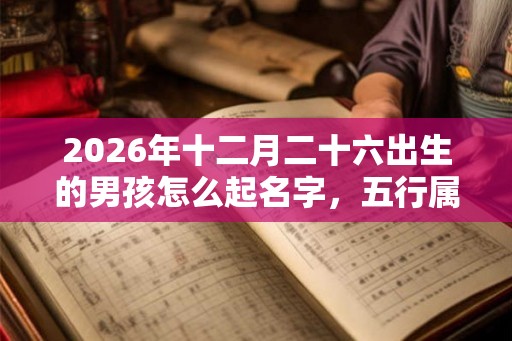 2026年十二月二十六出生的男孩怎么起名字，五行属什么