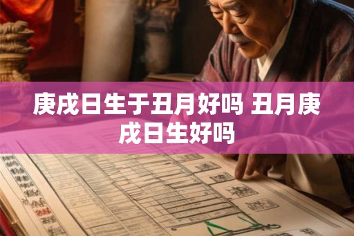 庚戌日生于丑月好吗 丑月庚戌日生好吗