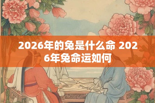 2026年的兔是什么命 2026年兔命运如何
