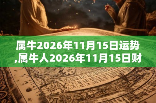 属牛2026年11月15日运势,属牛人2026年11月15日财运,生肖牛2026年11月15日运势 属牛2026年11月15日运势,属牛人2026年11月15日财运,生肖牛2026年11月15日运势