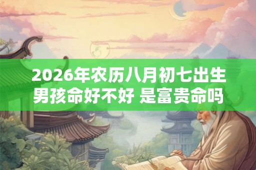 2026年农历八月初七出生男孩命好不好 是富贵命吗