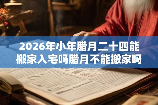 2026年小年腊月二十四能搬家入宅吗腊月不能搬家吗？