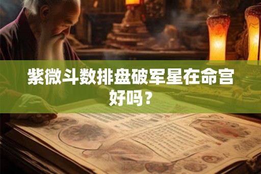 紫微斗数排盘破军星在命宫好吗？