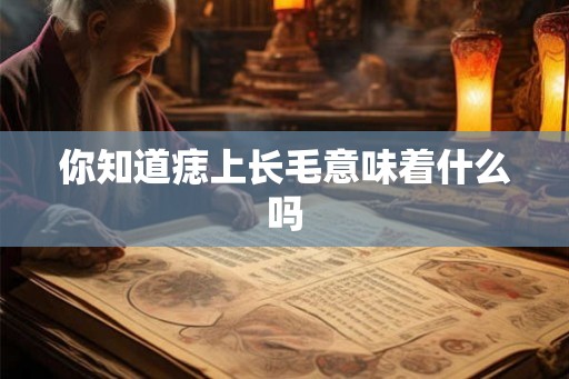 你知道痣上长毛意味着什么吗