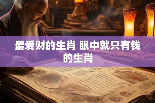 最爱财的生肖 眼中就只有钱的生肖