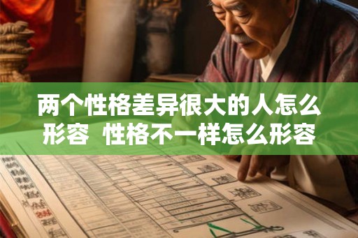 两个性格差异很大的人怎么形容  性格不一样怎么形容