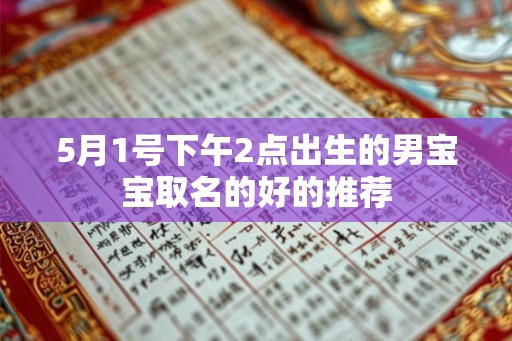 5月1号下午2点出生的男宝宝取名的好的推荐