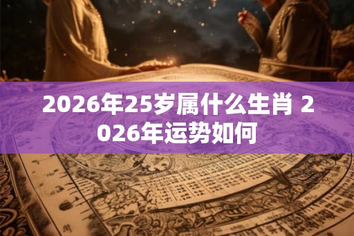 2026年25岁属什么生肖 2026年运势如何