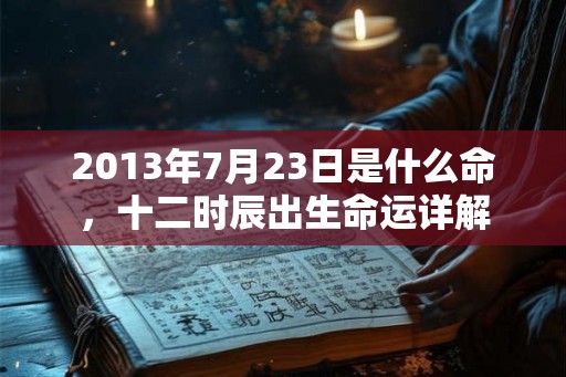2013年7月23日是什么命,十二时辰出生命运详解 2013年7月23日是什么命,十二时辰出生命运详解