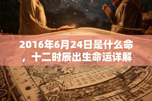 2016年6月24日是什么命，十二时辰出生命运详解