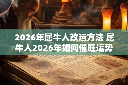 2026年属牛人改运方法 属牛人2026年如何催旺运势