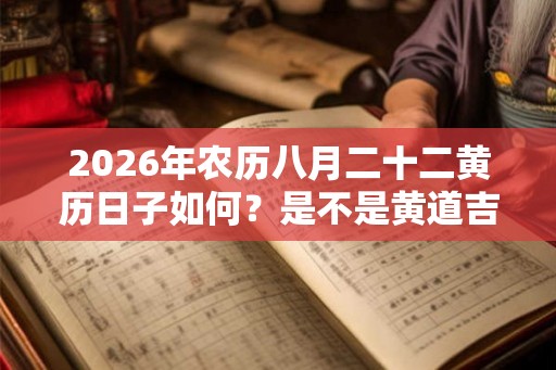2026年农历八月二十二黄历日子如何？是不是黄道吉日？