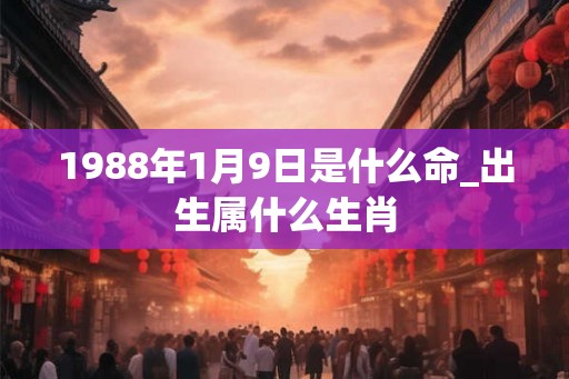 1988年1月9日是什么命_出生属什么生肖