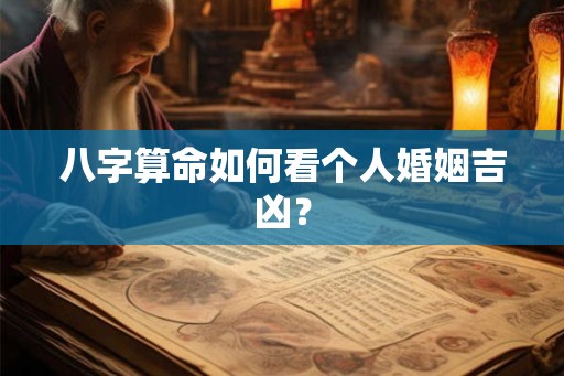 八字算命如何看个人婚姻吉凶？