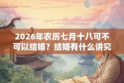 2026年农历七月十八可不可以结婚?结婚有什么讲究? 2026年农历七月十八可不可以结婚?结婚有什么讲究?