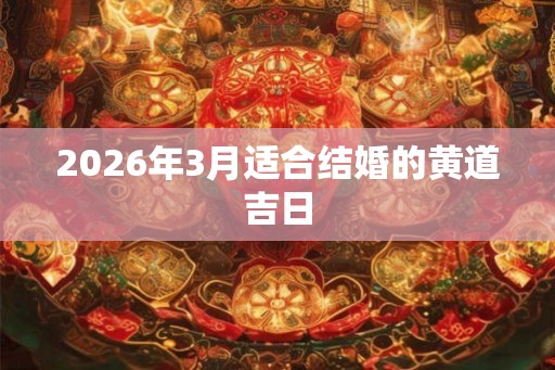 2026年3月适合结婚的黄道吉日