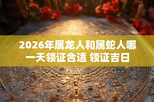 2026年属龙人和属蛇人哪一天领证合适 领证吉日 2026年属龙人和属蛇人哪一天领证合适 领证吉日