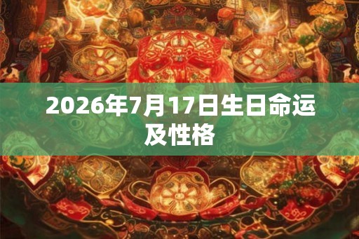 2026年7月17日生日命运及性格 2026年7月17日生日命运及性格