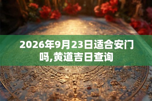 2026年9月23日适合安门吗,黄道吉日查询