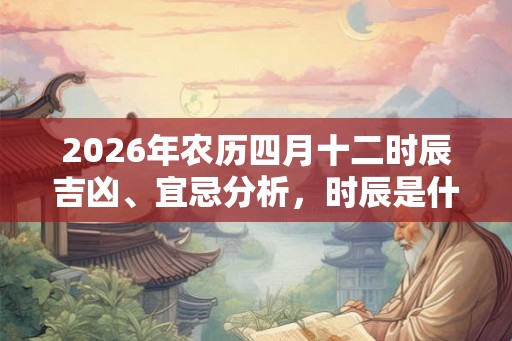 2026年农历四月十二时辰吉凶、宜忌分析，时辰是什么意思？