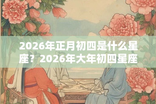 2026年正月初四是什么星座？2026年大年初四星座属什么？