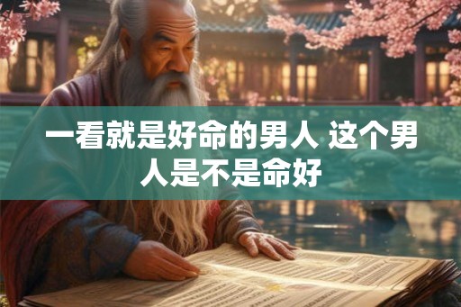 一看就是好命的男人 这个男人是不是命好