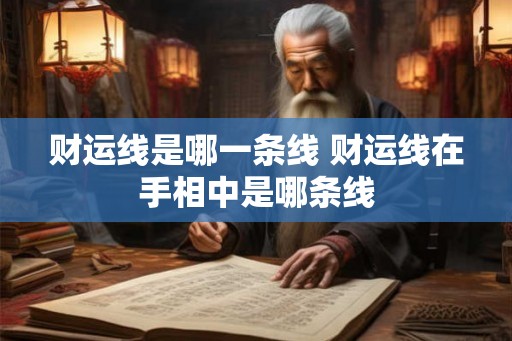 财运线是哪一条线 财运线在手相中是哪条线