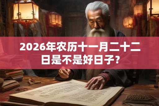 2026年农历十一月二十二日是不是好日子？