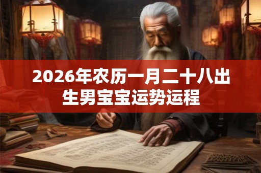 2026年农历一月二十八出生男宝宝运势运程