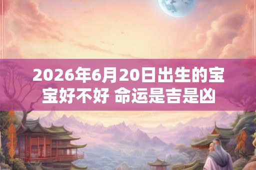 2026年6月20日出生的宝宝好不好 命运是吉是凶