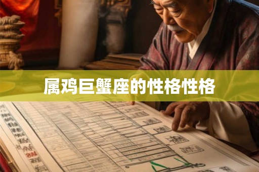 属鸡巨蟹座的性格性格