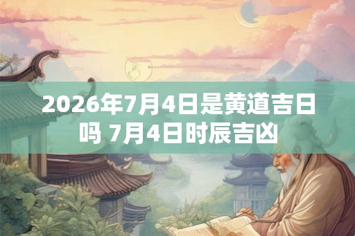 2026年7月4日是黄道吉日吗 7月4日时辰吉凶