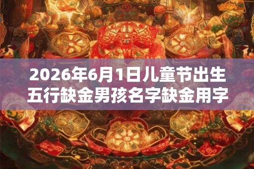 2026年6月1日儿童节出生五行缺金男孩名字缺金用字推荐