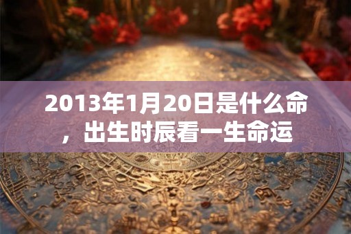 2013年1月20日是什么命，出生时辰看一生命运