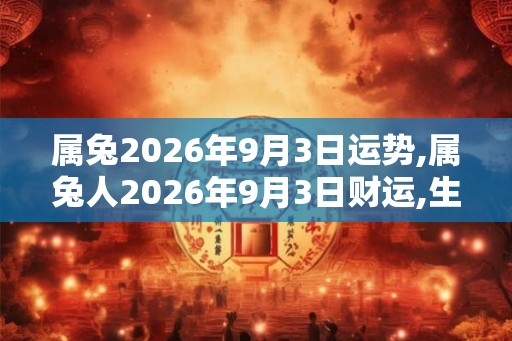 属兔2026年9月3日运势,属兔人2026年9月3日财运,生肖兔2026年9月3日运势
