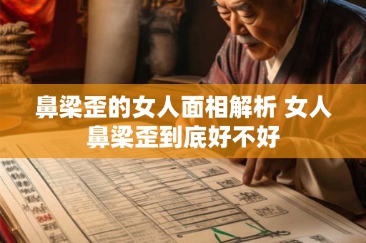 鼻梁歪的女人面相解析 女人鼻梁歪到底好不好
