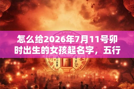 怎么给2026年7月11号卯时出生的女孩起名字，五行是什么？