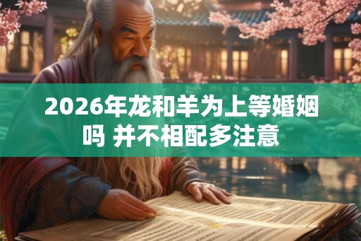 2026年龙和羊为上等婚姻吗 并不相配多注意