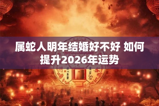 属蛇人明年结婚好不好 如何提升2026年运势